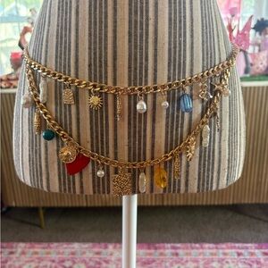 Gold Charm Chain Belt